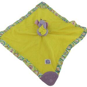 Winnie the Pooh Lumpy Lovey Lovie Security Blanket Disney Purple Elephant Satin